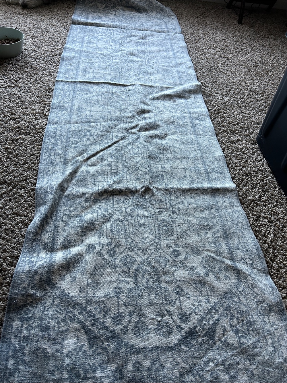 Blue Patterned Runner Rug - Picture 1 of 3